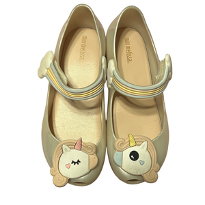 Mini Melissa Cream Unicorn Shoes size 12 GUC